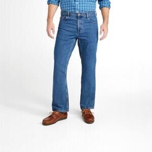 LL Bean 220626 Mens Straight Jeans Classic Fit Blue Denim 100% Cotton 34 x 29